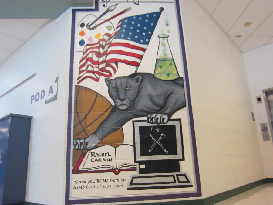 Students find relaxation through volunteer work through this mural.