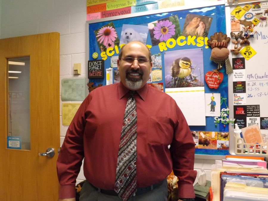 Mr. Shah, a science teacher at RCMS, explains how much he appreciates technology for teaching purposes.  