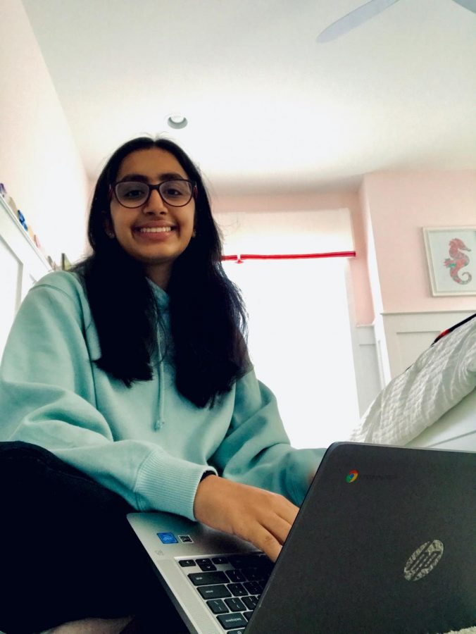 Drishti Nishar is virtually creating a lesson plan on April 23 for her dance class which she is assisting at to help students grow as dancers. 
