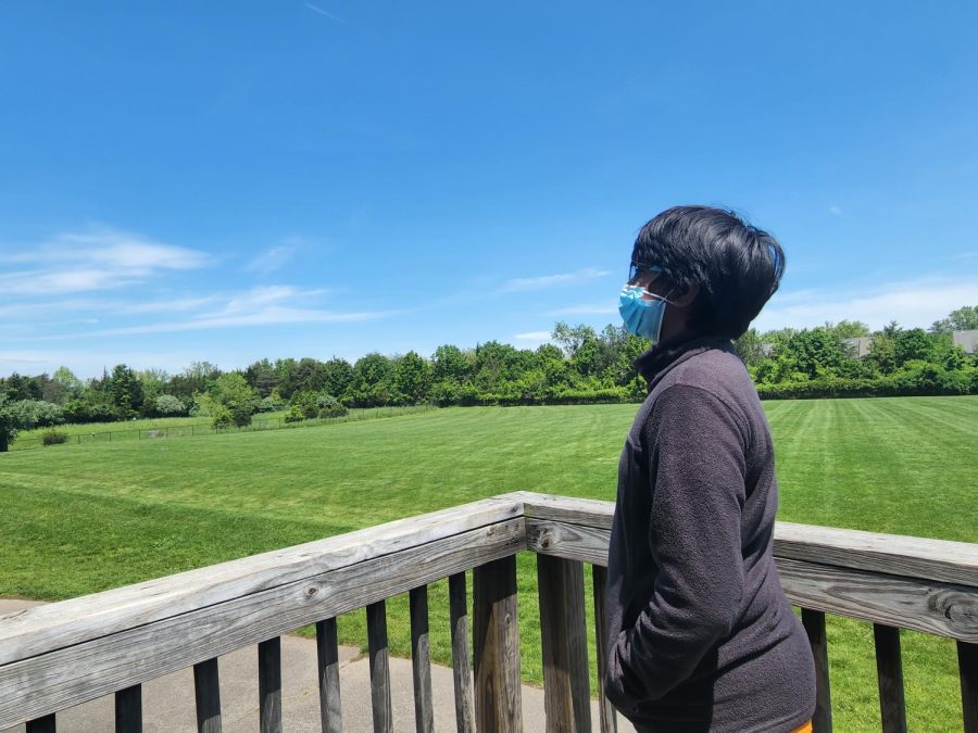 Arjun Chitla, a seventh-grader on the Trailblazers, is contemplating his SOLs scores. 