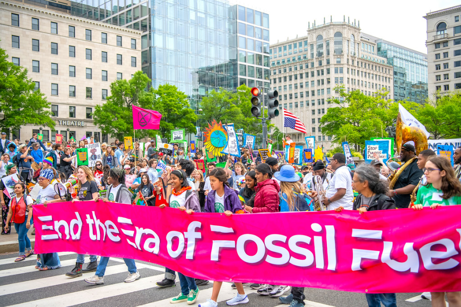 Earth Day 2023 Participants march to the White House