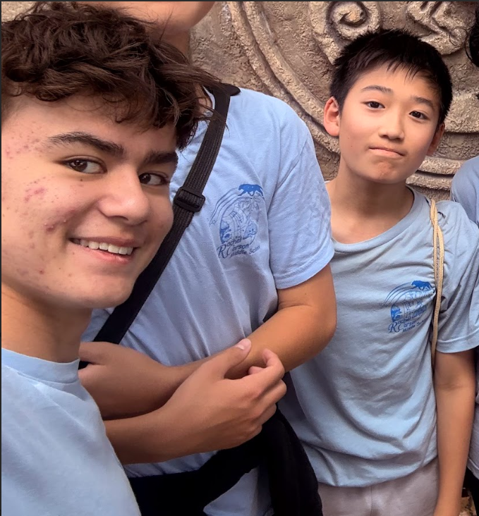 Courtesy of Jake Davidson
Jake Davidson, 14 of the Explorers team (left), and Charis Lee, 13 of the Voyagers team say that they will miss their friends from middle school.

